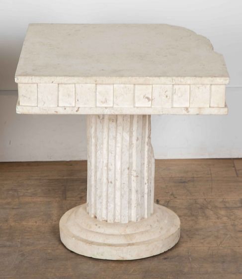 Pair of 20th Century Postmodern Tessellated Marble Tables CO3633830