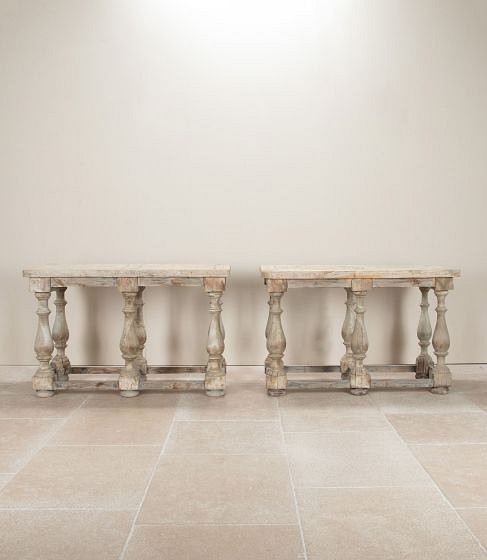 SALE: Pair of Late 19th Century French Pine Console Tables CO4542697