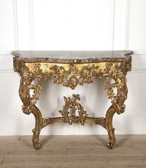 19th Century Carved Gilt Wood Console Table CO5219554