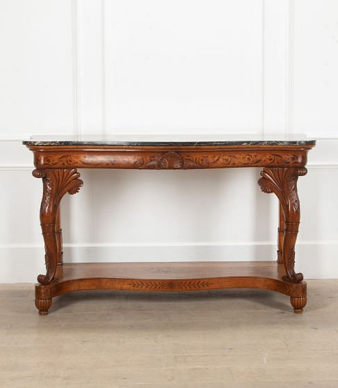 Large 19th Century French Charles X Satinwood Console Table CO5241080