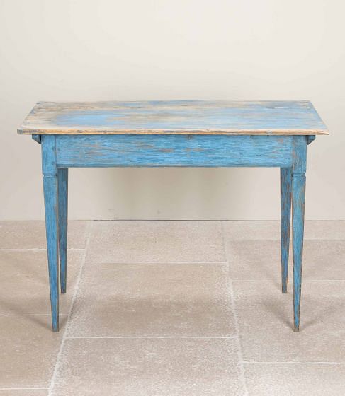 19th Century Swedish Folk Art Table in Original Paint CO6041864