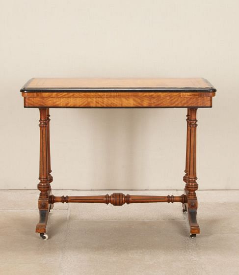 Victorian Satinwood and Ebonised Lines Tea Table CO7037048