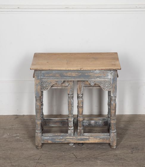19th Century Painted and Bleached Oak Childs' Table CO8430247