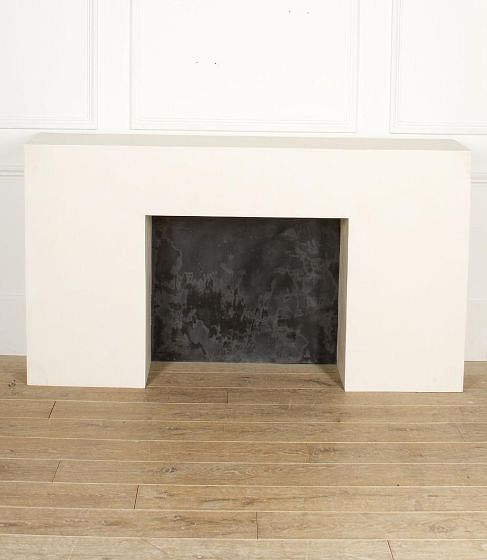 Modern English White Modern Marble Dust and Resin Console CO9917259