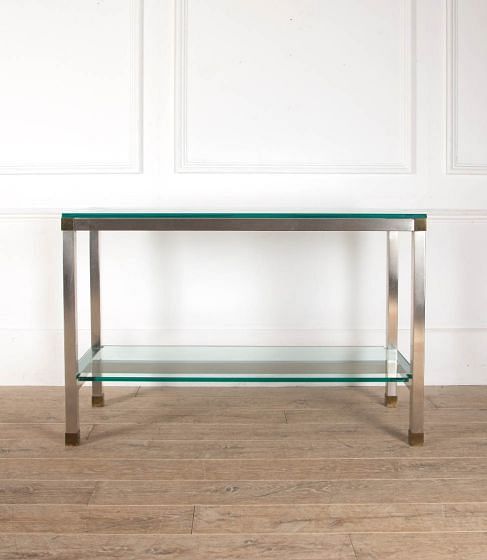 Mid-Century English Stainless Steel Console Table by David Hicks CO9942360