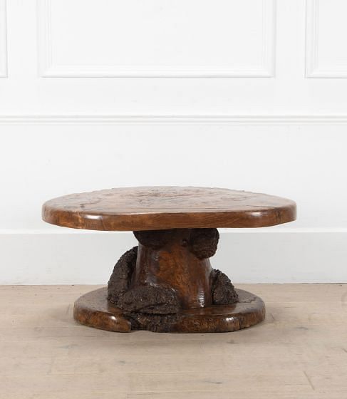 20th Century Sculptural Burr Elm Coffee Table CT0538449
