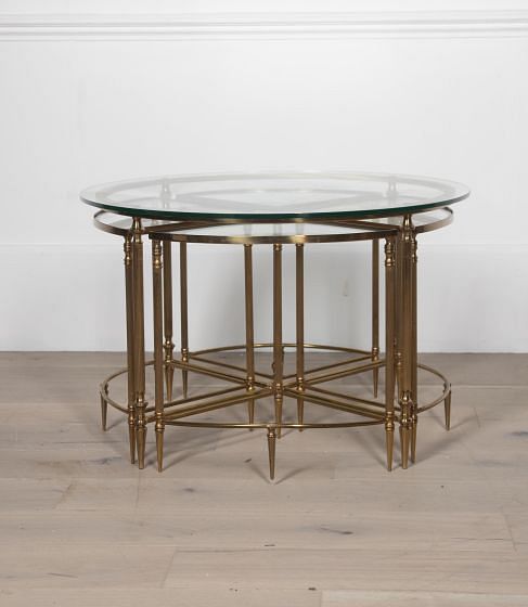 20th Century Circular Neo Classical Nesting Table Set CT3031354