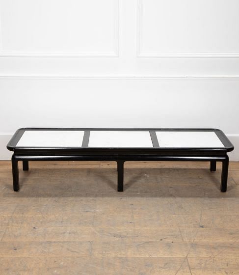 20th Century Marble and Ebonised Coffee Table CT3937757