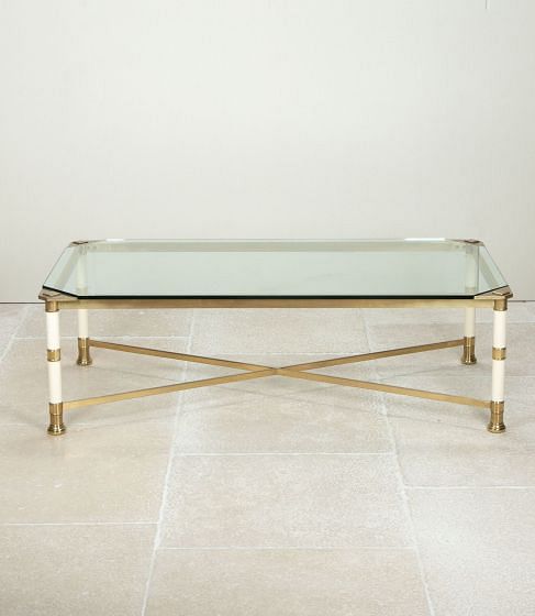 20th Century French Glass Top Coffee Table CT4842688