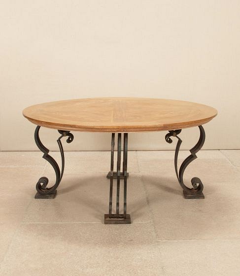 Mid-Century French Bleached Oak Coffee Table CT5243749