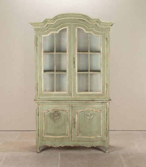 Late 19th Century French Painted Display Cabinet CU3642572