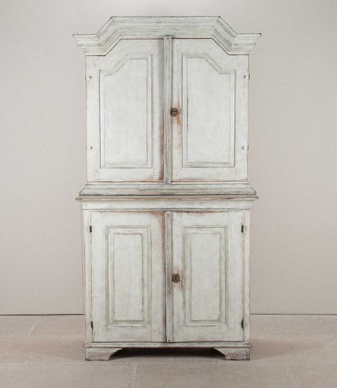 19th Century Swedish Painted Linen Cupboard CU5643995