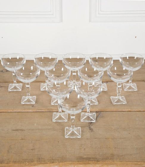 Set of Twelve Contemporary Bohemia Crystal Champagne Coupes DA1510064