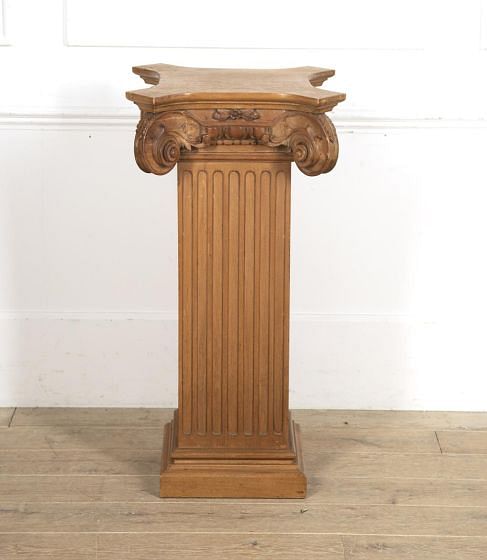 Large 19th Century French Carved Neo-Classical Revival Pedestal DA1518945