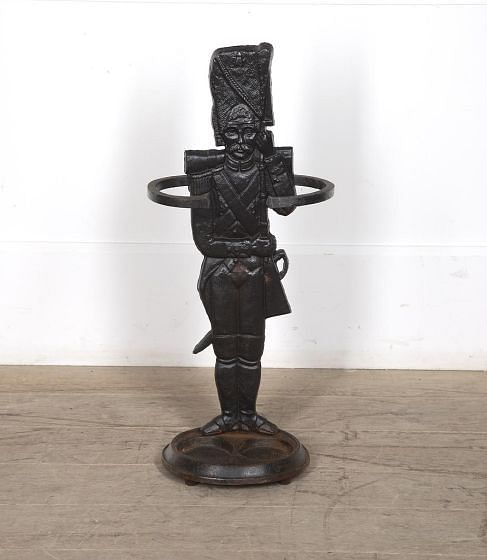 French 20th Century Iron Soldier Umbrella Stand DA1522745
