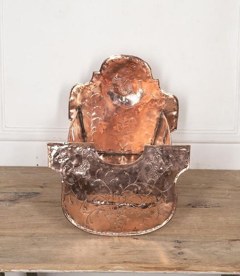 18th Century French Folk Art Copper Cradle Jardiniere DA1527550