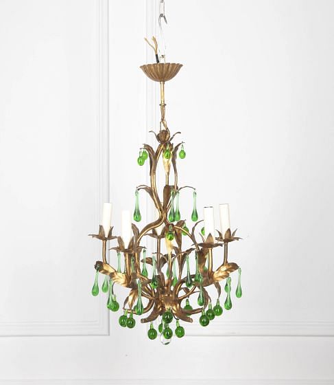Mid 20th Century French Gilt Metal Chandelier DA1529870