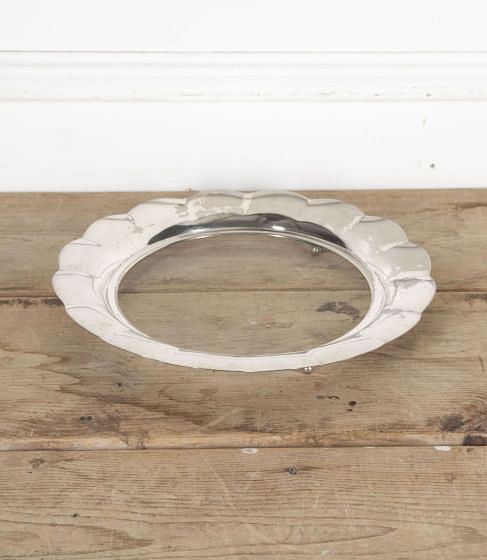 20th Century Silverplate and Glass Daisy Tray DA1529938