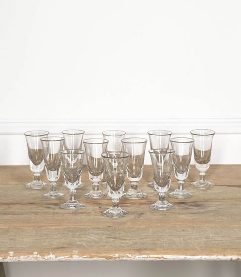 Set of Twelve 20th Century French Bistro Wine Glasses DA1529951