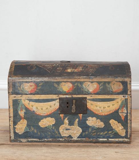 19th Century Painted Normandy Marriage Box DA1534378