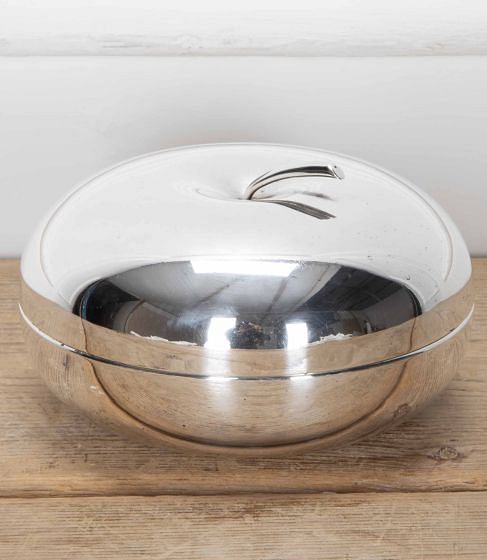 Mid-Century French Silverplate Lidded Apple Box by Fleuron DA1540025