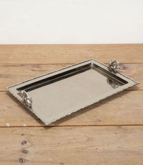 Mid-Century Spanish Cocktail Tray With Boar Handles DA1542029