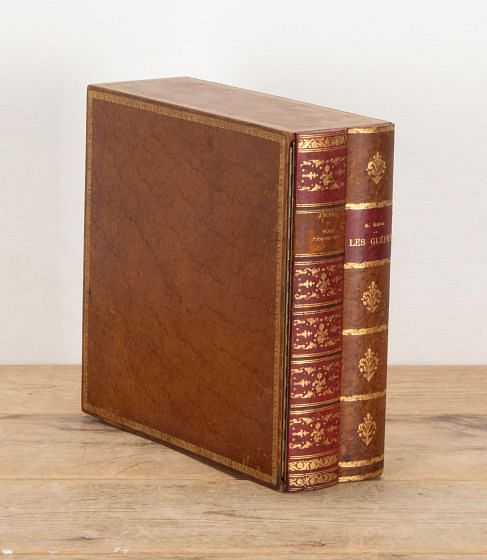20th Century French Leather Faux Book Box File DA1542036