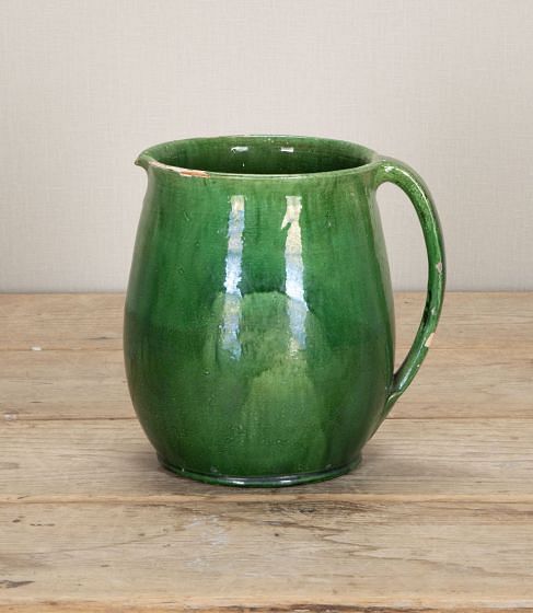 19th Century French Green Faience Wine Jug DA2042672