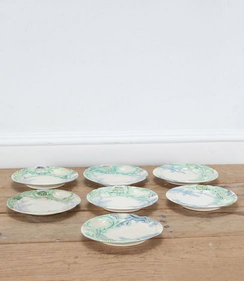 Set of Seven 19th Century French Artichoke Plates DA2053627