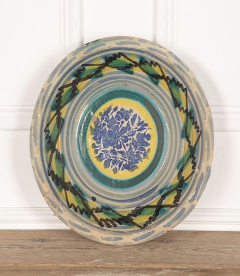 19th Century Lebrillo de Triana Spanish Bowl DA2328453