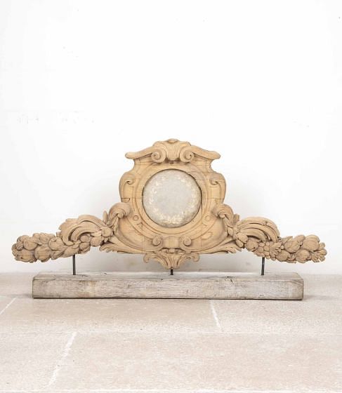 Large 19th Century Carved Oak Architectural Pediment DA2342185
