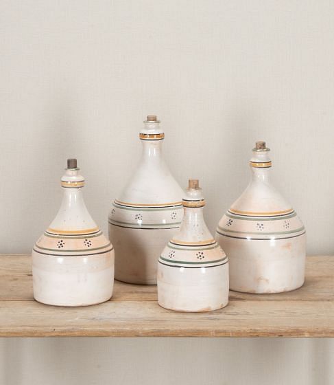 Set of Four 20th Century Glazed Earthenware Oil Jars from Puglia DA2342723