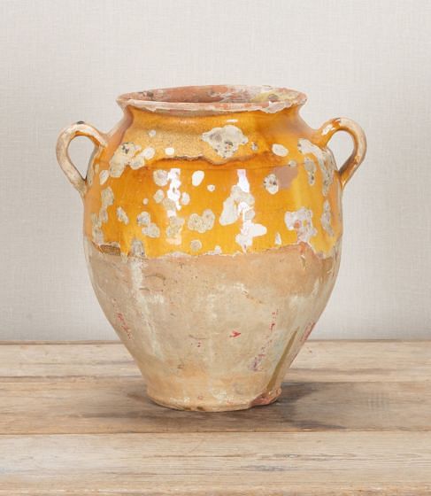 19th Century French Yellow Glaze Confit Pot DA2342725