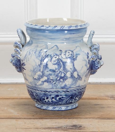 20th Century Blue and White Italian Urn DA2541059