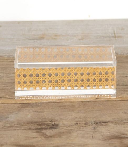 20th Century Dior Style Cane Lucite Box and Cover DA2922857