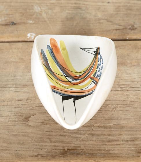 20th Century Roger Capron Ceramic Vide Poche with Bird Motif DA2931323
