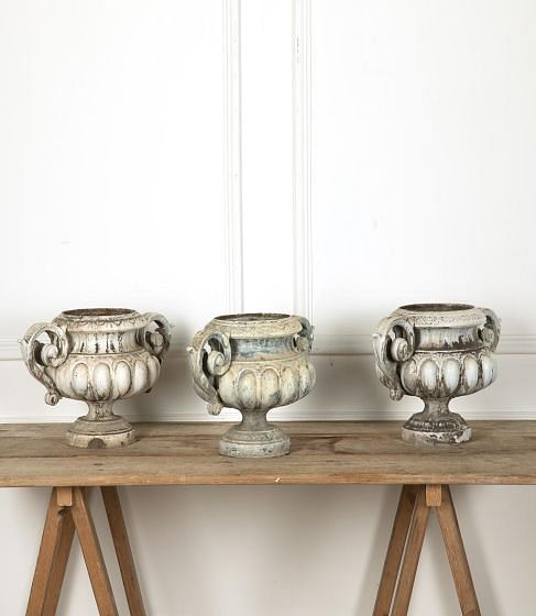 Set of Three 19th Century French Enamelled Urns DA3228129