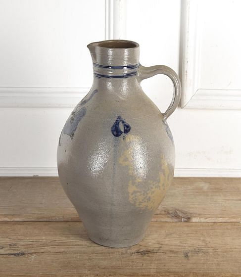 18th Century German Painted Westerwald Stoneware Jug DA3420493