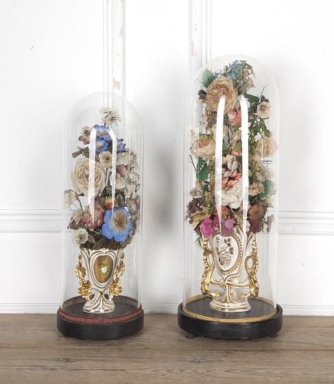 Pair of French 19th Century Glass Domes DA3424134