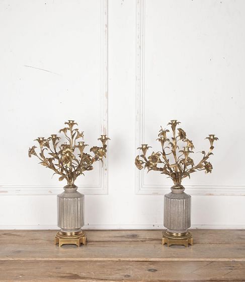 Pair of Gilt Bronze Louis XVI Style Candelabra DA3425957