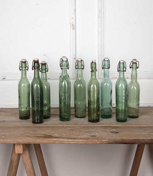 SALE: Collection of Ten Late 19th Century French Beer Bottles DA3425964