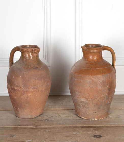 Large Pair of 19th Century Somerset Glazed Earthenware Jugs DA3426505