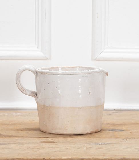 20th Century White Glazed Italian Earthenware Dairy Jug DA3438185