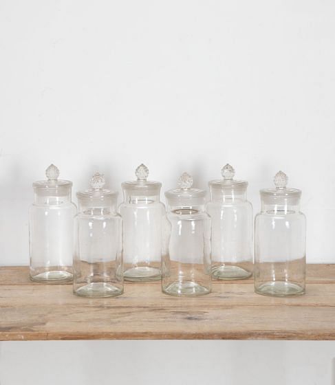 Set of Six Early 20th Century Glass Confectionary Jars DA3442340