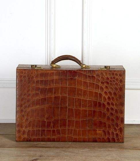 SALE: French Crocodile Skin Suitcase DA3718087