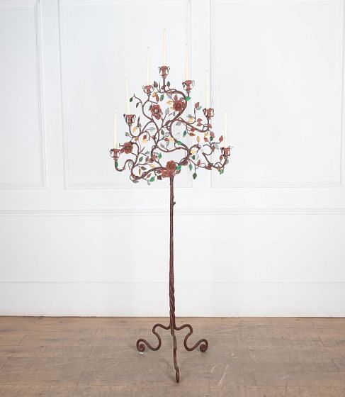 Early 20th Century French Wrought Iron Candelabra DA3733052