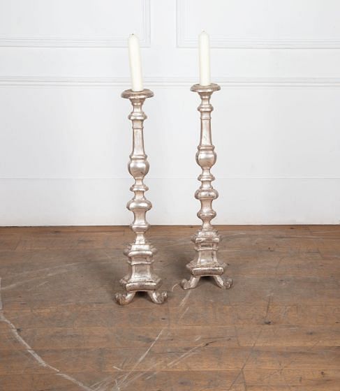 Pair of 18th Century Italian Pique Cierge DA3733132