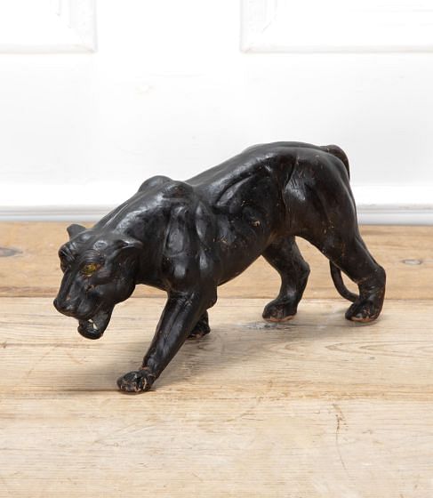 20th Century Leather Panther Sculpture DA3937807