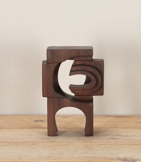 Mid-Century Abstract Teak Sculpture by Brian Willsher DA3940319