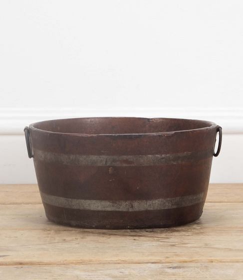 19th Century English Papier Mâché Faux Bois Wooden Tub DA4238414